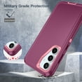 thumbnail image 3 of I-HONVA Compatible with Samsung Galaxy S24 FE Case,3-Layer Military Grade Drop Protection Anti-Slip Rugged Shockproof Dustproof Protection 6.7 inch Phone Case,Purple Pink, 3 of 6