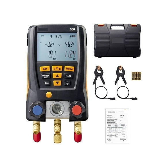 Digital Manifold Gauge Air-conditioning Manifold Pressure Gauge For Refrigerant With 2pcs Clamp ,Easy to Use