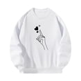 thumbnail image 3 of Suéter de otoño, sudaderas de mujer, suéter de cuello redondo, suéter de cuello redondo M, 3 of 9