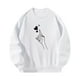thumbnail image 3 of Suéter de cuello redondo, sudadera de cuello redondo para mujer, ropa de otoño, M, 3 of 9