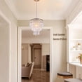 thumbnail image 4 of Diisunbihuo Small Gold Chandeliers Flush Mount Chandeliers Ceiling Lights for Girls Bedroom Modern Raindrop Crystal Hanging Light Fixture for Hallway Dining Room Kids Room E26(Gold), 4 of 10