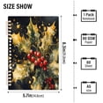 thumbnail image 3 of Notebook 8.3x5.7x0.4 Inch One Sizex1 Journey Note Diary Hardcover Notebook 60 Pages,80g Paper Writing Smooth and Not Easy to Break Pretty Holly and Mistletoe, 3 of 8