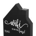 thumbnail image 3 of MLINS Wooden Wifi Password Sign For Home Erasable Chalkboard Style House Shape Wifi Sign For Office And Cafe Guest Room Wifi Password Sign, 3 of 7