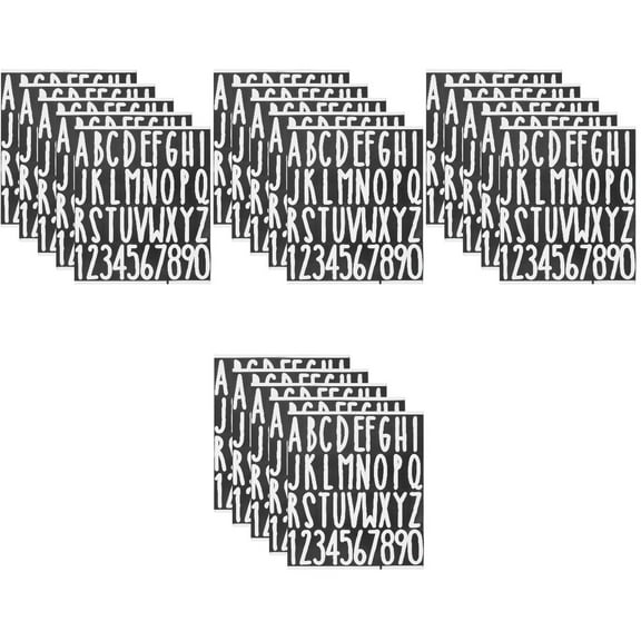 4 Count outside White Alphabets Gold Letter Stickers Mailbox