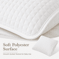 thumbnail image 3 of Wdhugt White Quilted Pillow Protector Cover with Zipper, Polyester Full Wrap Pillowcase Cover, 29.1x18.9in, 1 Pack Pillowcase, 3 of 9