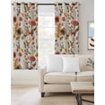 thumbnail image 2 of Red Mushrooms Kitchen Curtains Elegant Pastoral Botanical Rustic Cafe Short Curtains for Bathroom Blackout Window Curtain Grommet Small Window Treatment Drapes for Bedroom Living Room 27.5"x39"x2, 2 of 9