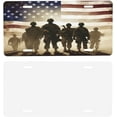 thumbnail image 4 of Soldiers American Flag License Plate Front Car Novelty Auto Plate Car Tag Vanity Gift Decorative Plate for Women/Man 12x6 inch Wall Decor, 4 of 12