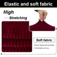 thumbnail image 4 of U-NICE HOME 3 Pieces Stretch Loveseat Cover Couch Cover Sofa Cover Washable Sofa Slipcover With Individual Seat Cushion for 2 Cushion Couch Sofa Pet Friendly, Burgundy, 4 of 7