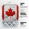 thumbnail image 3 of 4 Pack Pot Holders,Kitchen Essential, Potholder Set,Canadian Flag With Maple Leaf Symbol, 3 of 6