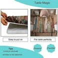 thumbnail image 4 of Elastic Tablecloth Square Fits Tables up to 52", Wooden Print Waterproof Fitted Table Cloth, Polyester Wipeable Table Cover for Picnic Party, 4 of 5