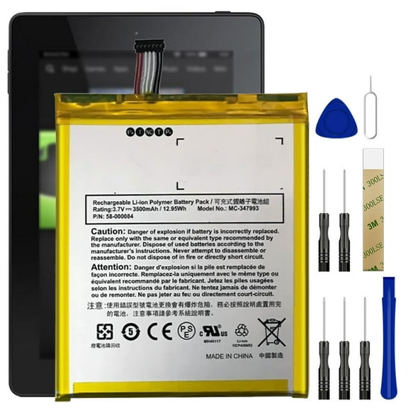 Replacemetn Battery MC-347993 For Amazon Kindle File HD 7 4th Gen SQ46CW Tool