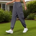 thumbnail image 2 of EnJoCho Girls Cargo Sweatpants 2025 Fall Fashion Baggy Comfy Oversized Flece Joggers with Pockets 𝖸𝟤𝖪 Style Casual Pants Streetwear, 2 of 8