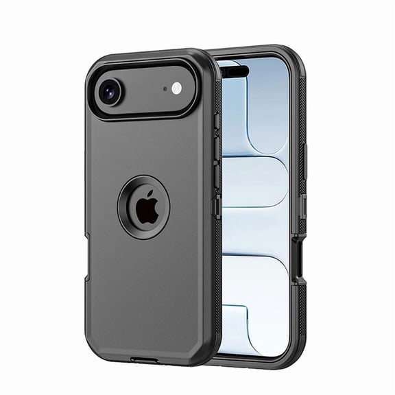 Rugged Heavy Duty Case for iPhone 17 Air Triple-Layer Protective Bumper Cover Shockproof Case