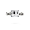 thumbnail image 2 of Bling Jewelry Womens Piano Keys Charm Bead for Music Students Sterling Silver for European Bracelets, 2 of 3