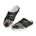 thumbnail image 2 of Fotbe Midnight Butterfly Floral Dream Pattern Women's Fuzzy Curly Fur Memory Foam Loafer Slippers Indoor Outdoor Slippers Winter Home Shoes-46/47, 2 of 7