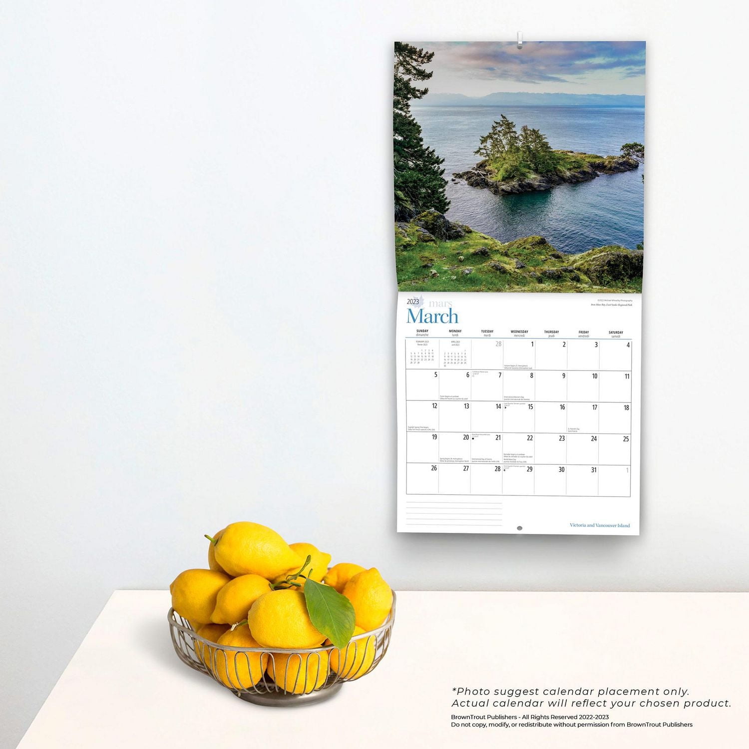 Victoria & Vancouver Island | 2023 12x24 Inch Square Wall Calendar