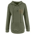 thumbnail image 3 of Vedolay Fall Tops Women's Half Zip Sweatshirts Cropped Hoodies Pullover Sweaters Fall Winter,Green XXL, 3 of 5