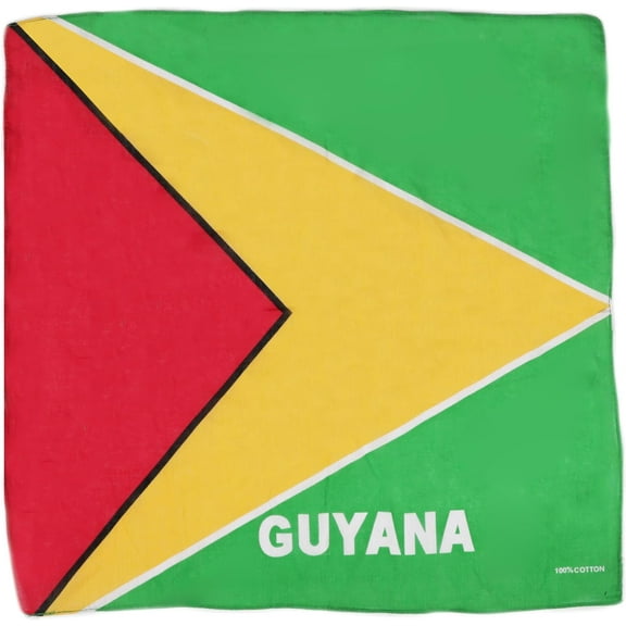 Motique Accessories Large Cotton Bandanas for Adult Unisex - Guyana