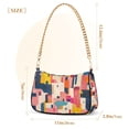thumbnail image 3 of FORMRS Womens Shoulder Bag with Chain Strap Clutch Purse Cute Tote Handbag, Art Geometric, 3 of 7