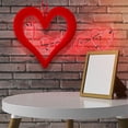 thumbnail image 4 of [Kchsji Flocked Heart Wreath Red Valentine’s Day Anniversary Soft Cozy Home Decor for Door Wall Mantel Romantic Gift Indoor Outdoor Celebration Heartfelt Decoration Accent], 4 of 8