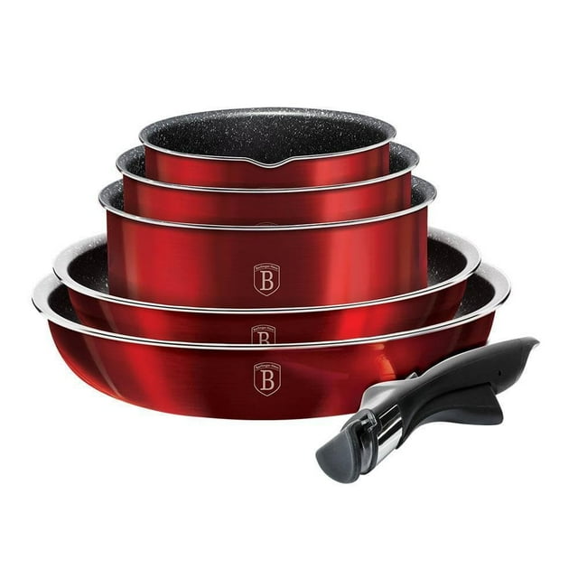 12Pieces Cookware Set with Detached Ergonomic Handle