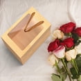 thumbnail image 4 of 12 Brown Paper Gift Bags with Handles and Clear Window 0" x 84", 4 of 5