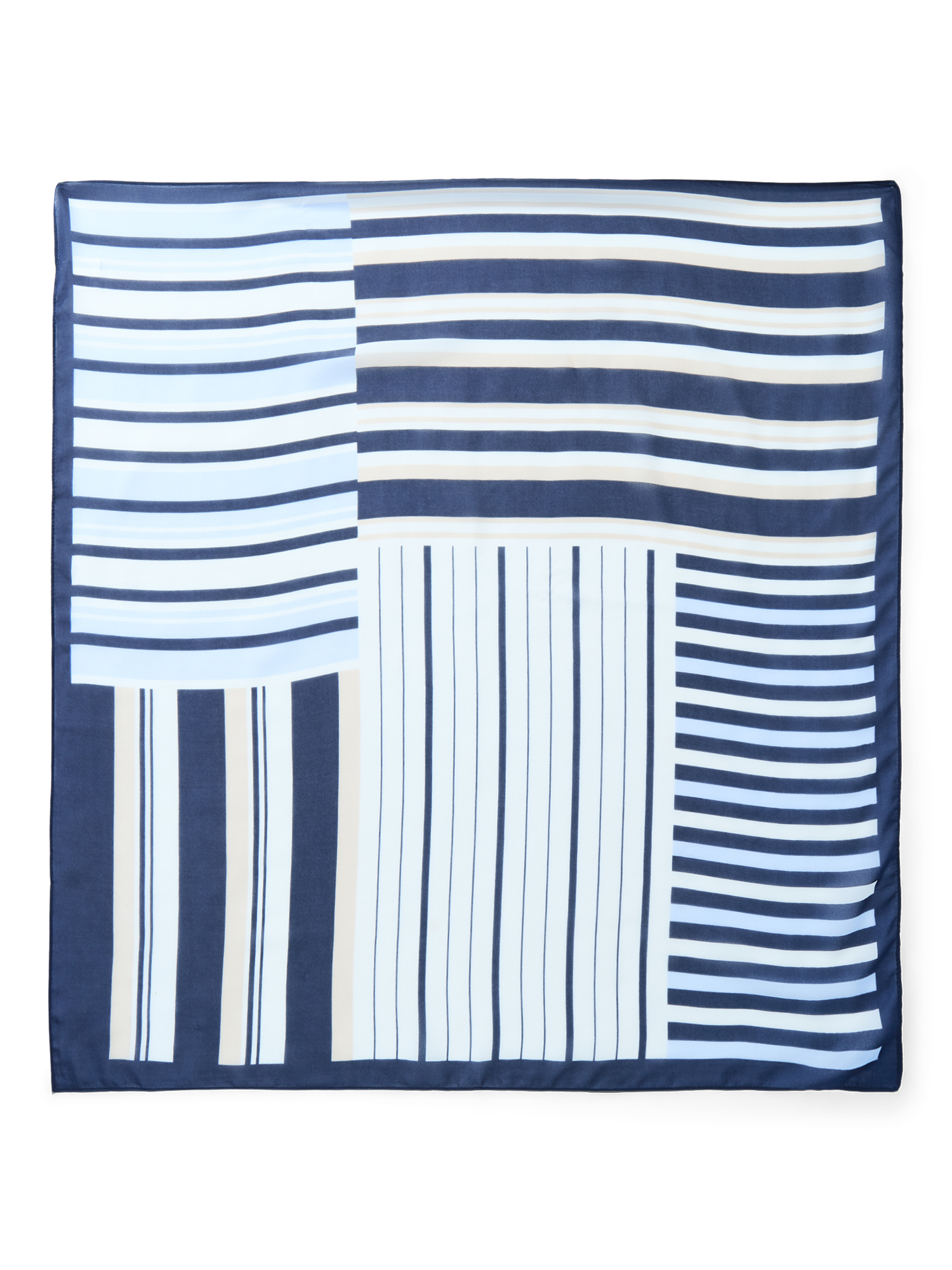 Time and Tru Women's Stripe Scarf for Adults with Bold Collage Pattern