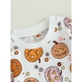 thumbnail image 5 of GXFC Toddler Baby Girl Halloween Outfits 6M 12M 18M 2T 3T Kids Boys Long Sleeve Pumpkin Print Sweatshirt+Elastic Pants Set Children Halloween Day Fall Clothes 2Pcs Set, 5 of 8