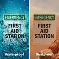 thumbnail image 6 of (2 Pack) First Aid Station OSHA Emergency Sign 10 Inch X 14 Inch Plastic Sign, Weather Resistant, UV Protected for Workplace, Business, and Construction Site, Made in the USA, 6 of 8