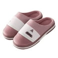 thumbnail image 2 of ZTTD Slippers for Women Winter Warm Memory Foam House Slippers Soft Red, 2 of 5