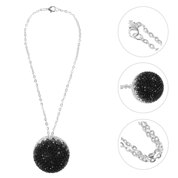 Pretyzoom Polymer Clay Bling Car Hanging Ornament Black for Rearview Mirror Charm Decoration