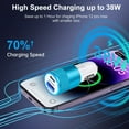 thumbnail image 2 of Usb C Car Charger,HopePow Dual Port PD 20W QC&3.0 Usb C Type C Car Charger Adapter Fast Charging for Android Samsung iPhone 15 Fast Car Charger, 2 of 6