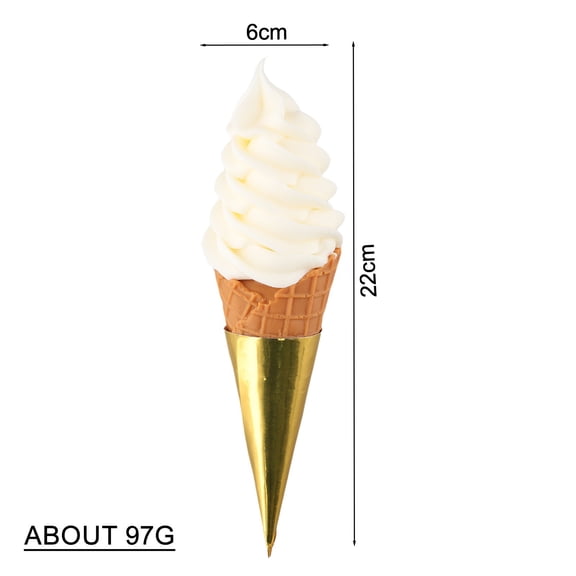 Girlsshop Simulated Ice Cream Props Fake Cone Model For Window Display Props 22Cm,White