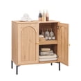 thumbnail image 7 of SinCiDo Wooden Bathroom Floor Cabinet with Adjustable Shelf, Modern Fluted Arched Freestanding Bathroom Storage Cabinet for Bathroom, 7 of 7