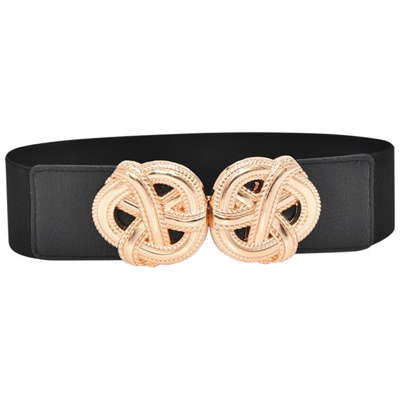 ZJXFGS Thick Belts for Women Stretchy Belt for Women Black Belt Women Womens Belts Wide Stretchy Belts for Women Western Belts for Woman Chunky Belts for Women Black One Size