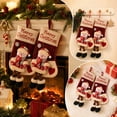 thumbnail image 6 of Darzheoy Christmas Stockings, 2 Pcs Long-Leg Snowman Doll Embroidery, Indoor Outdoor Christmas Decorations, Holiday Family Decor, Mantel Decor for Fireplace Home, 6 of 7