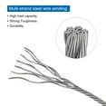 thumbnail image 6 of Uxcell 1/2 Clear Vinyl Coated Wire Rope 10ft Galvanized Steel with 2PCS M12 Loop Sleeves, 6 of 7