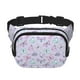 thumbnail image 1 of Fotbe Purple Butterfly Cangurera Cuadrada con Estampado de Doble Capa, Bolsa de Cintura Ajustable Mini para Hombres y Mujeres, 1 of 9