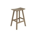 thumbnail image 3 of GARDEN 29" Inches Adirondack Plastic Outdoor Bar Stools (Set of 2), Weathered Wood, 3 of 7