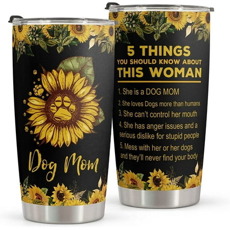 

Athenstics Gifts For Mom - Dog Mom Gifts For Women & Mothers Day Gifts For Dog Mom - Birthday Gifts for Mom From Daughter Son Dog Lover Gifts Mugs Stainless Steel Tumbler 20oz Christmas Gift For Mom