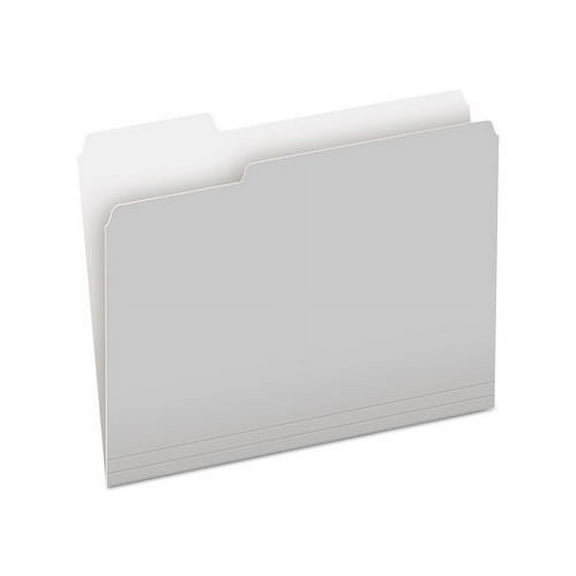 Colored File Folders 1/3-Cut Tabs, Letter Size, Gray/Light Gray, 100/Box