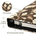 thumbnail image 3 of FORMRS 3 Ring Photo Album 4"x6" Self Adhesive Large Capacity PU Leather Cover, Brown Floral, 3 of 8