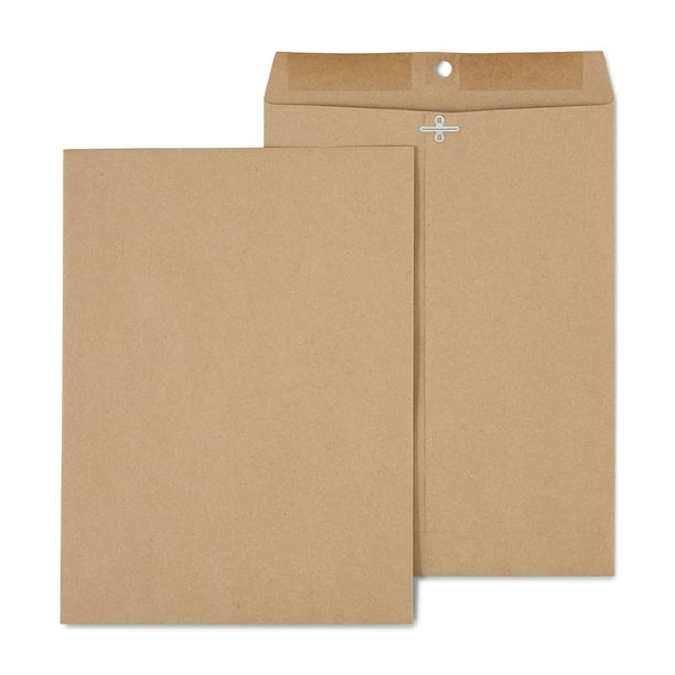Staples Clasp & Moistenable Glue Catalog Envelopes 9" x 12" Natural Brown 100/Box (19964) 884781
