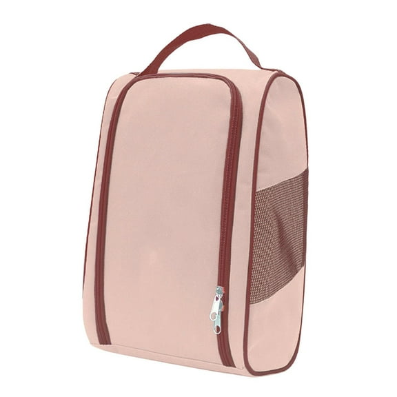 funtasica Golf Shoes Bag Golf Shoe Carrier Zipper Adults Organizer Portable Storage Bag Pouch for Running Outdoor Camping Khaki