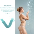 thumbnail image 3 of Toalla exfoliante de ducha con tiras gruesas para la espalda, toalla de baño larga, suministros de baño, color azul, 3 of 5