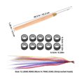 thumbnail image 3 of ETHZZLE 13-Color Synthetic Hair Extensions Kit with Beads and Crochet Hooks, Synthetic Hair Strips for Women’s Parties & Festivals, 3 of 7