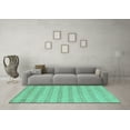 thumbnail image 3 of Ahgly Company Indoor Round Abstract Turquoise Blue Modern Area Rugs, 6' Round, 3 of 4