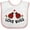 White and Pink, variant on Inktastic Love Bugs Red Ladybugs Valentine's Day Boys or Girls Baby Bib
