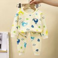 thumbnail image 2 of NOLDARES Infant Baby Girl Cute Outfits Long Sleeve Sweatshirt and Joggers Pants 2 Piece Clothes Set Daily Wear(Sky Blue,5-6 Y), 2 of 5