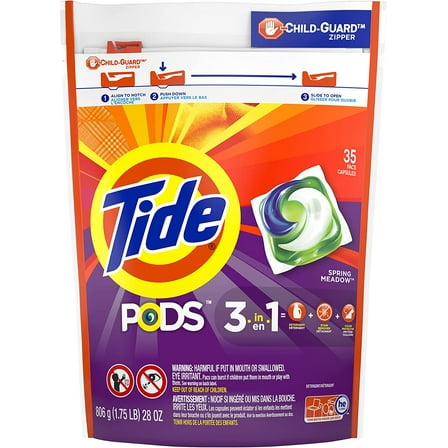 Tide Pods Laundry Detergent, Spring Meadow, 35 Count